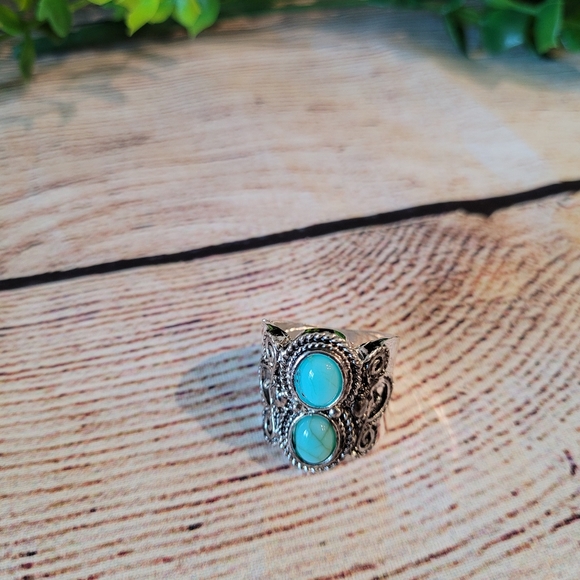 Bohemian Turquoise Silver Ring✨️ - Picture 10 of 12